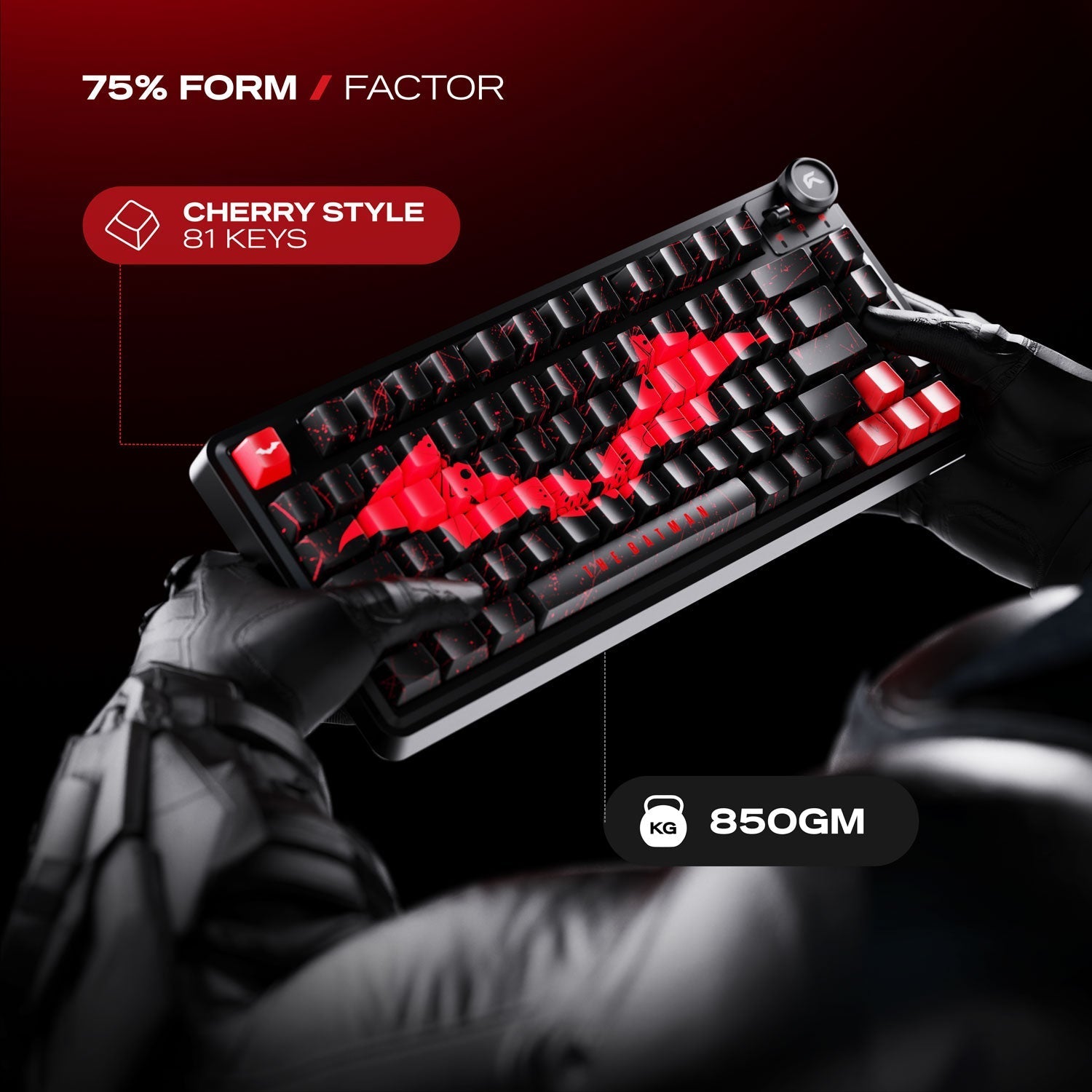 Nighthawk 75 - The Batman | TKL Tri-Mode Gaming Keyboard